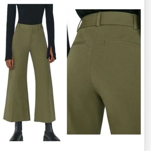 FRAME Le Crop Palazzo Trousers - Fatigues size 0 $298 - Picture 1 of 12